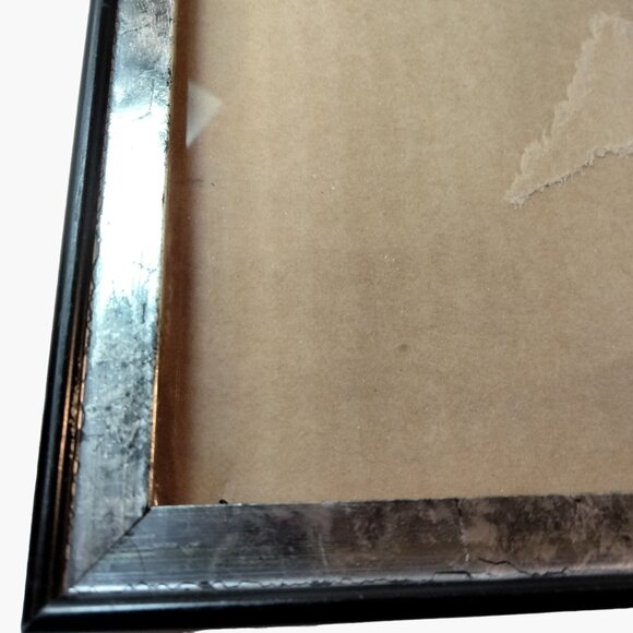 Silver Toned Metal Picture Art Frame  Glass Vintage Distressed Metallic 12 x 10 - Picture 4 of 6